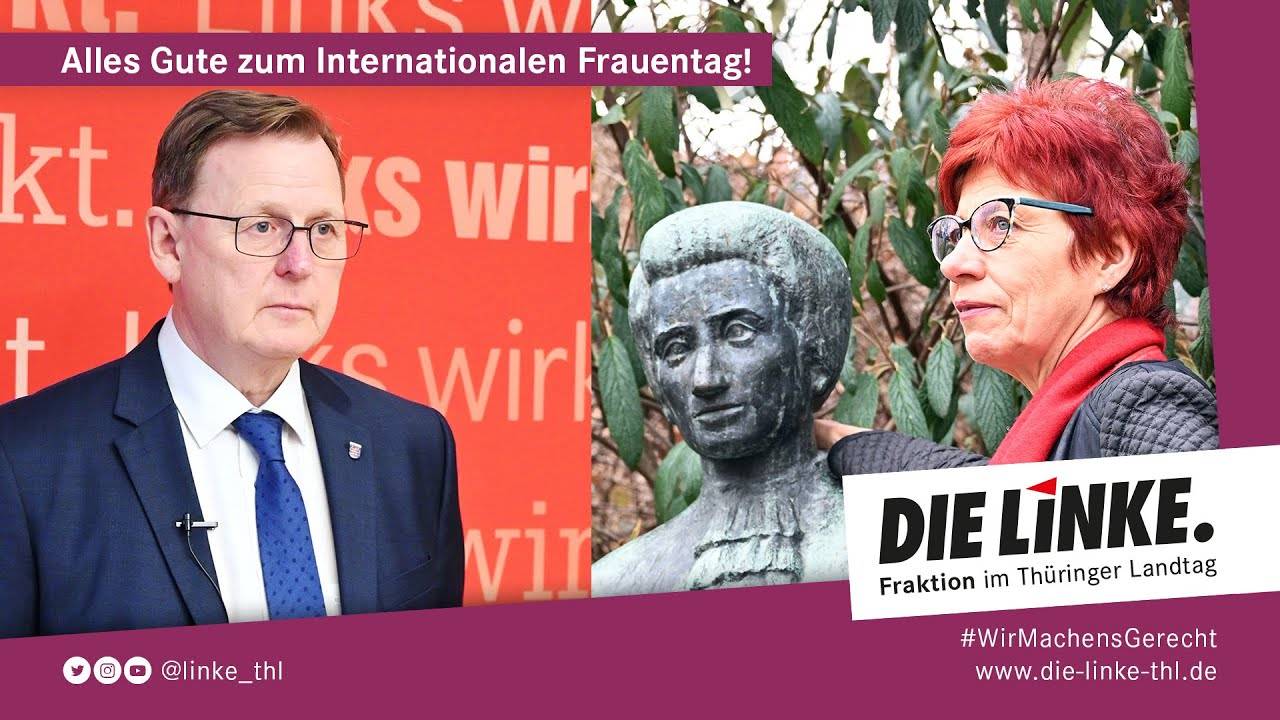 Bodo Ramelow und Karola Stange gratulieren zum Internationalen Frauentag